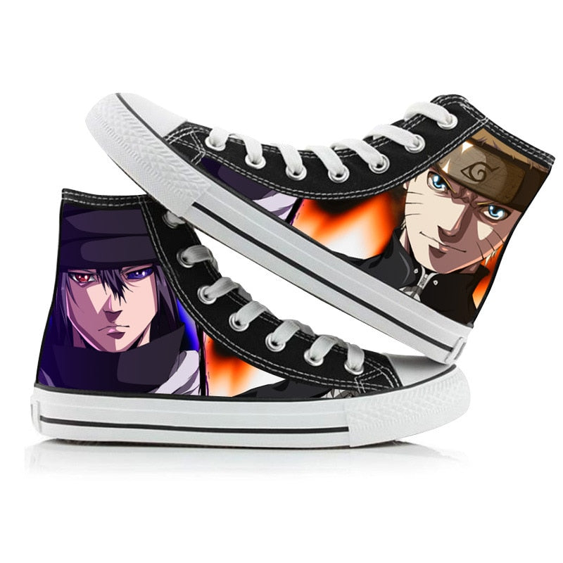 Ninja Akatsuki Uchiha Sasuke  High Top Shoes