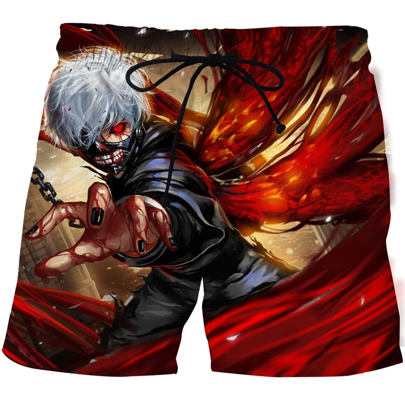 Tokyo Ghoul Beach 3D Printed Shorts