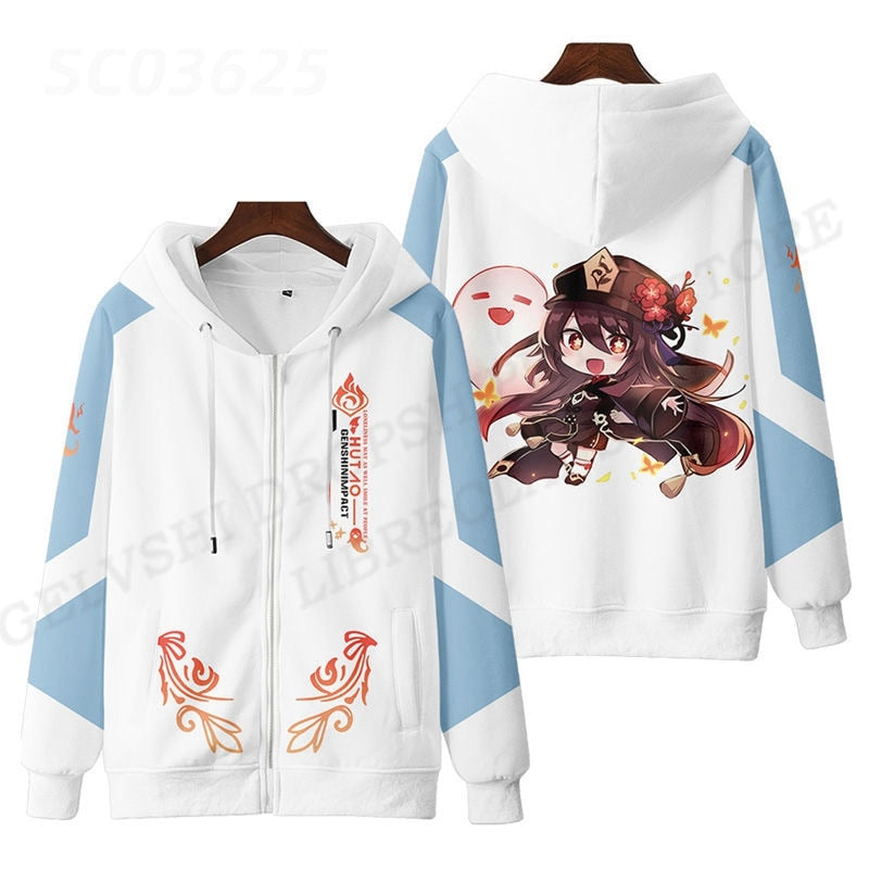 Genshin Impact Hutao 3D Print Hoodie