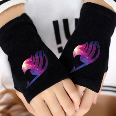 Fairy Tail Black Unisex 3 Color Gloves