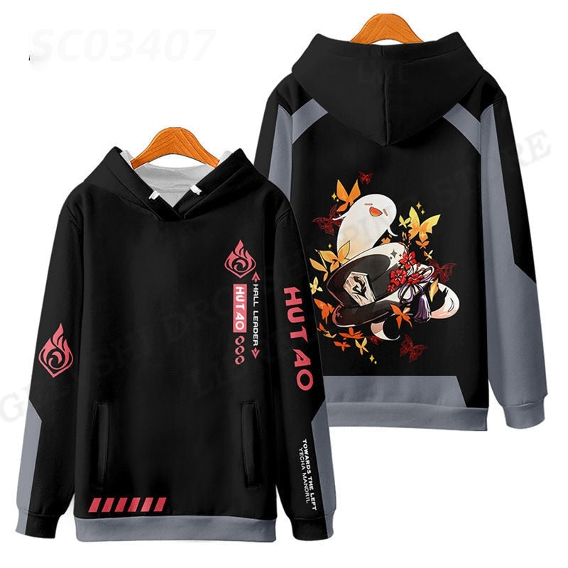 Genshin Impact Hutao 3D Print Hoodie