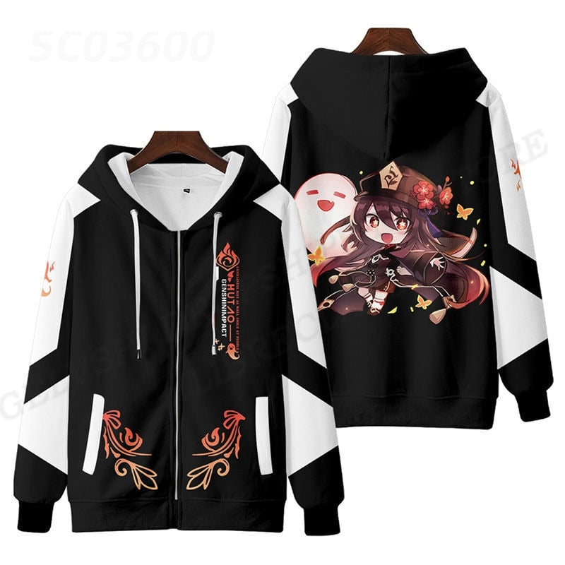 Genshin Impact Hutao 3D Print Hoodie