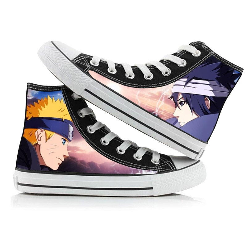 Ninja Akatsuki Uchiha Sasuke  High Top Shoes