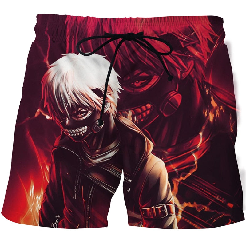 Tokyo Ghoul Beach 3D Printed Shorts