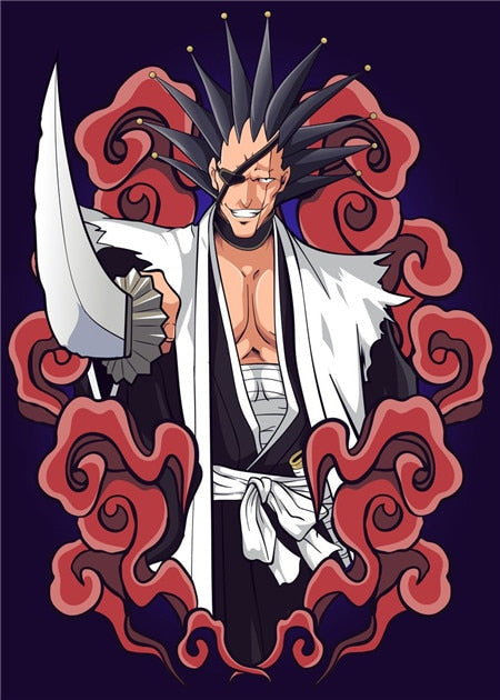 Bleach kenpachi Gotei Figure Poster