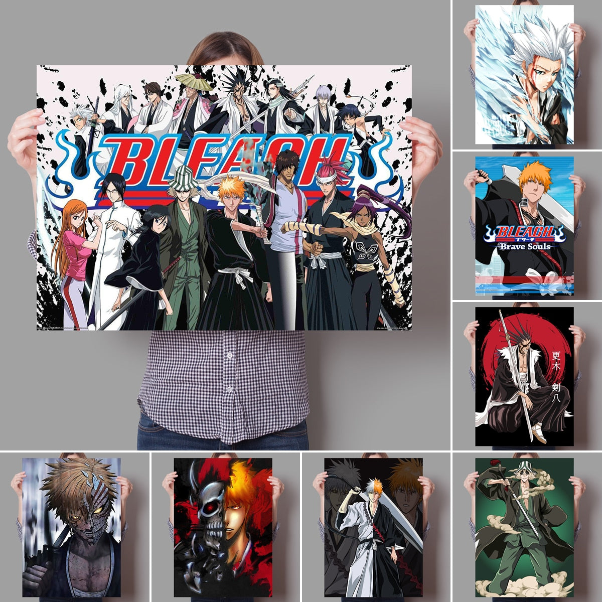 Bleach kenpachi Gotei Figure Poster