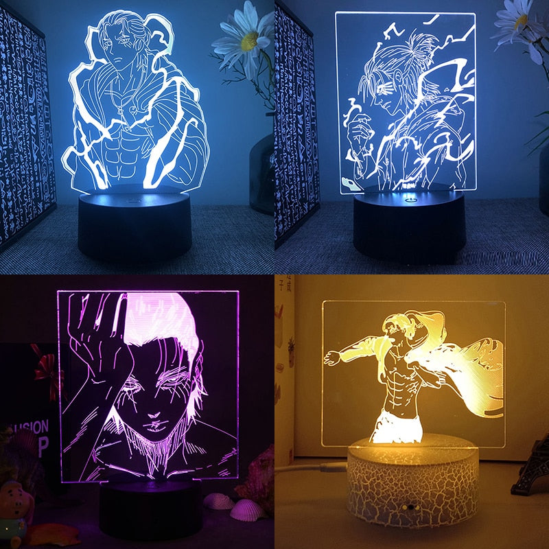 Attack On Titan Eren Yeager Jaeger 3d Led Lamp