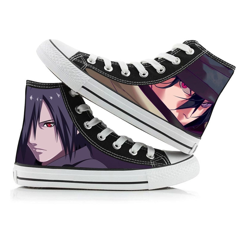 Ninja Akatsuki Uchiha Sasuke  High Top Shoes