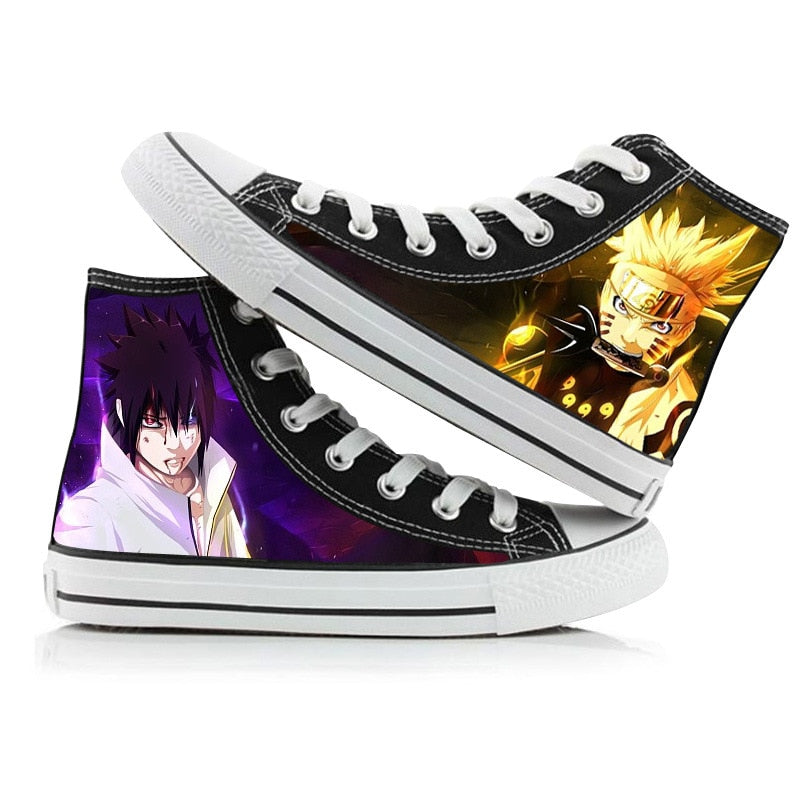 Ninja Akatsuki Uchiha Sasuke  High Top Shoes