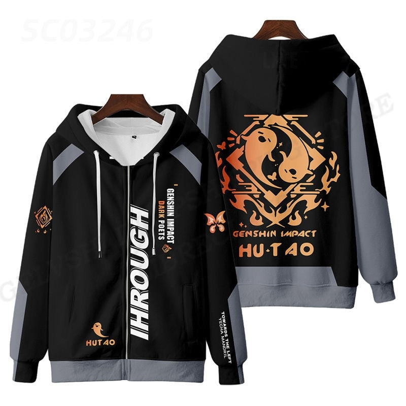 Genshin Impact Hutao 3D Print Hoodie