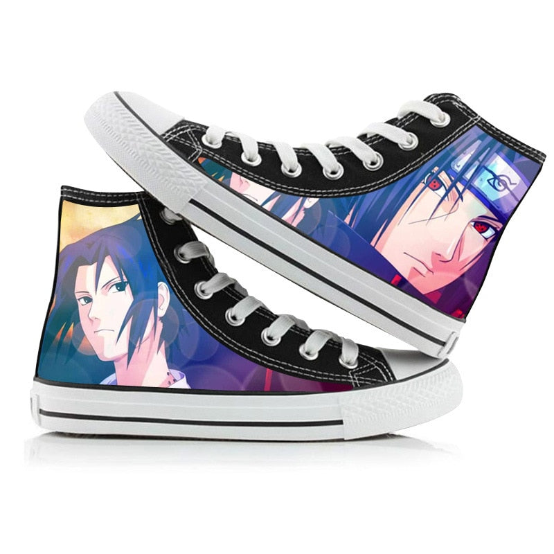 Ninja Akatsuki Uchiha Sasuke  High Top Shoes