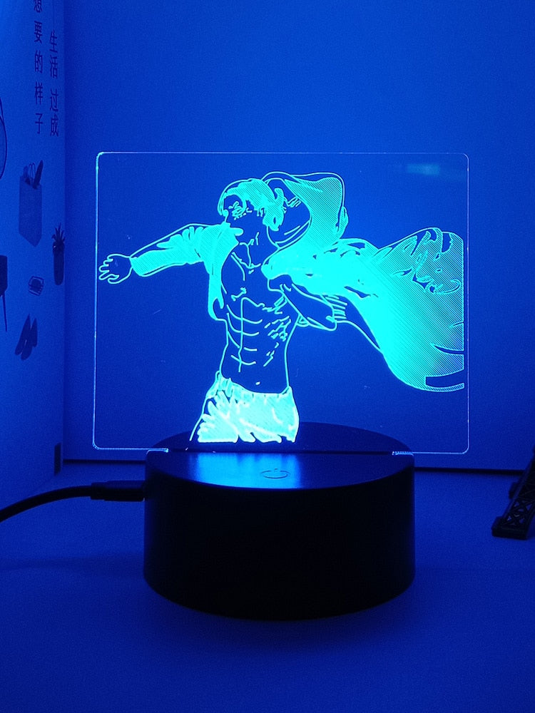 Attack On Titan Eren Yeager Jaeger 3d Led Lamp