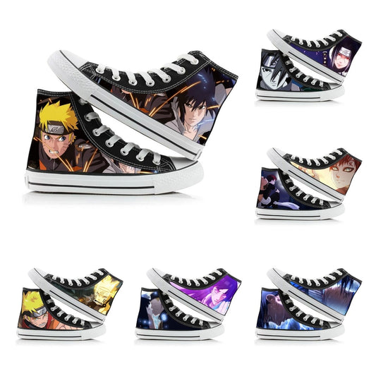 Ninja Akatsuki Uchiha Sasuke  High Top Shoes