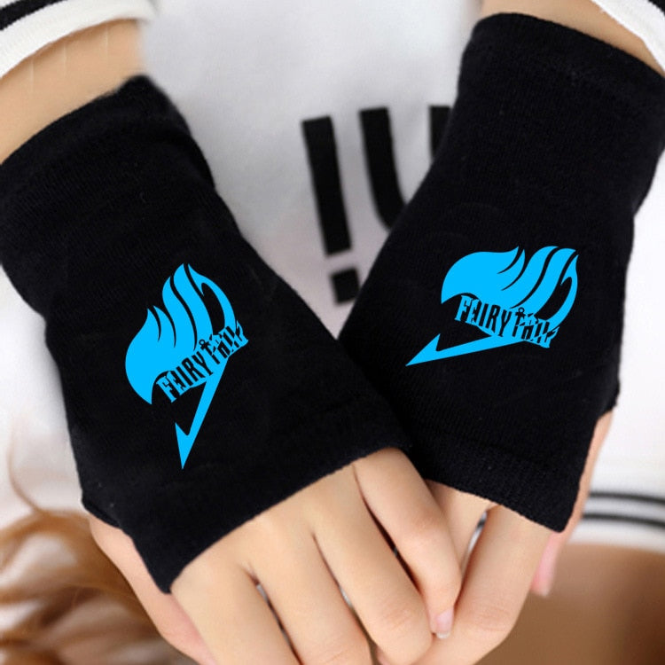 Fairy Tail Black Unisex 3 Color Gloves