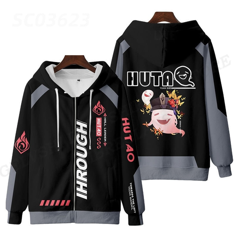 Genshin Impact Hutao 3D Print Hoodie