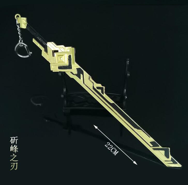 Genshin Impact Zhongli Venti Sword Keychains