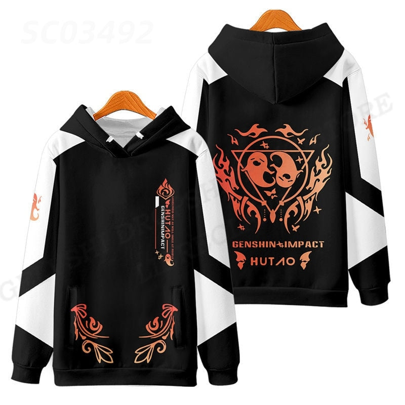 Genshin Impact Hutao 3D Print Hoodie