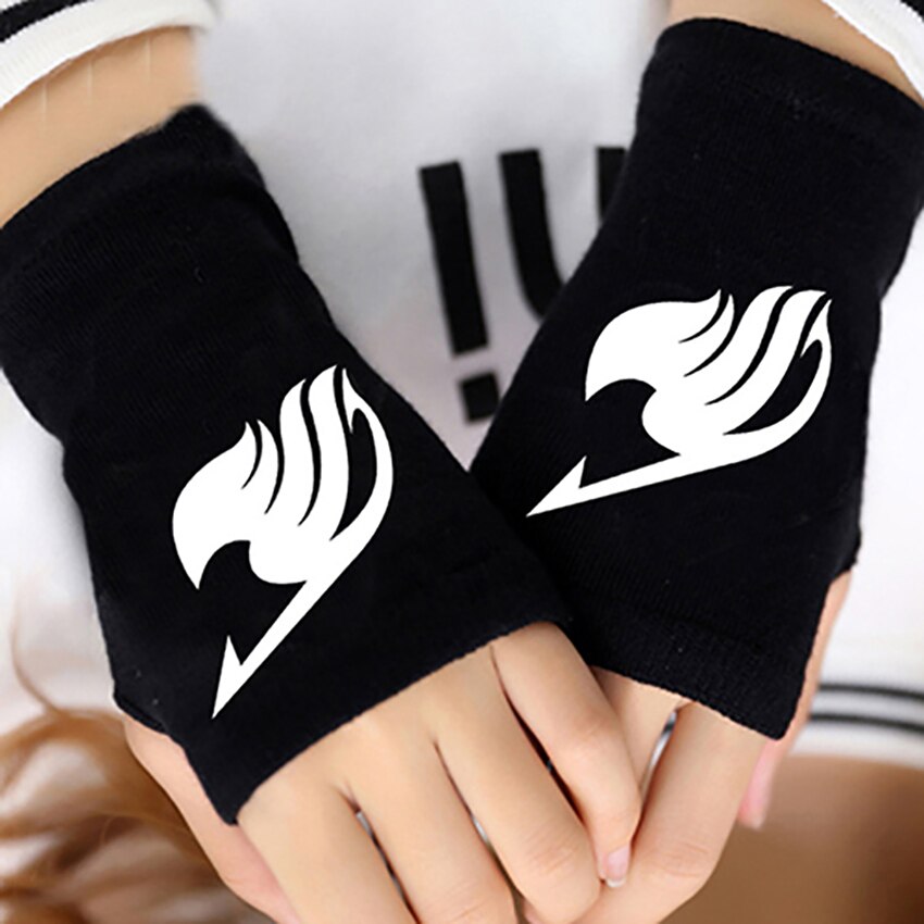 Fairy Tail Black Unisex 3 Color Gloves