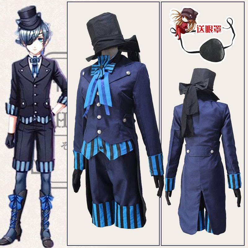 Black Butler Kuroshitsuji Sebastian Cosplay Unisex