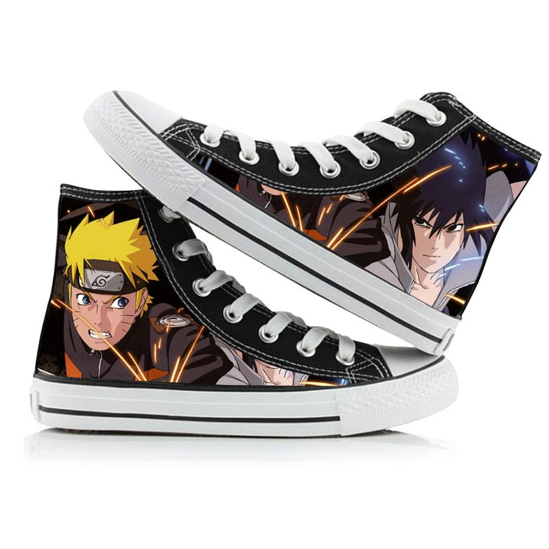 Ninja Akatsuki Uchiha Sasuke  High Top Shoes