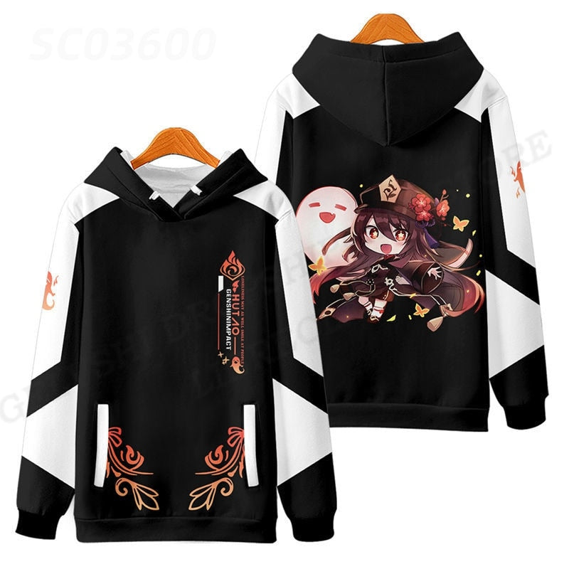 Genshin Impact Hutao 3D Print Hoodie