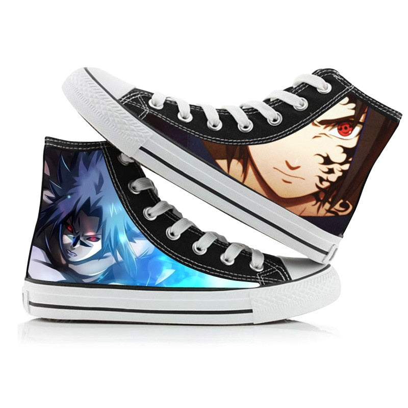 Ninja Akatsuki Uchiha Sasuke  High Top Shoes