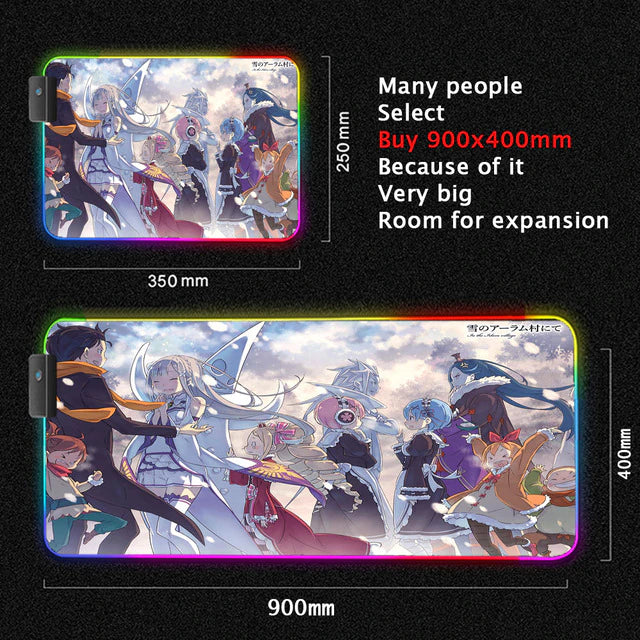 ReZero Lighting Gaming Computer Mats - Anime Fantasy Land