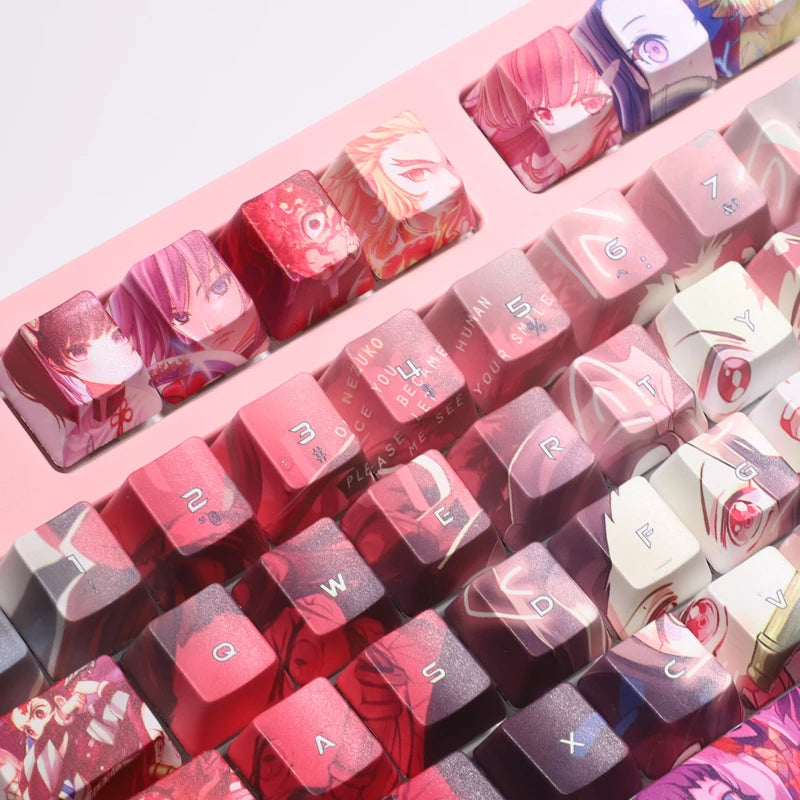 Mechanical Nezuko and Tanjiro Cherry Mix Keyboard - Anime Fantasy Land