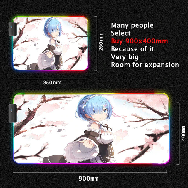 ReZero Lighting Gaming Computer Mats - Anime Fantasy Land