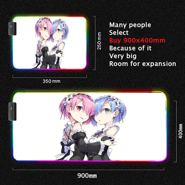 ReZero Lighting Gaming Computer Mats - Anime Fantasy Land