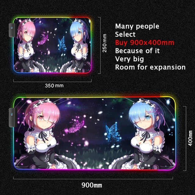 ReZero Lighting Gaming Computer Mats - Anime Fantasy Land