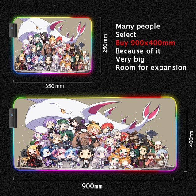 ReZero Lighting Gaming Computer Mats - Anime Fantasy Land