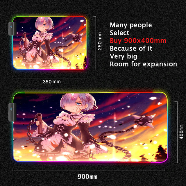 ReZero Lighting Gaming Computer Mats - Anime Fantasy Land