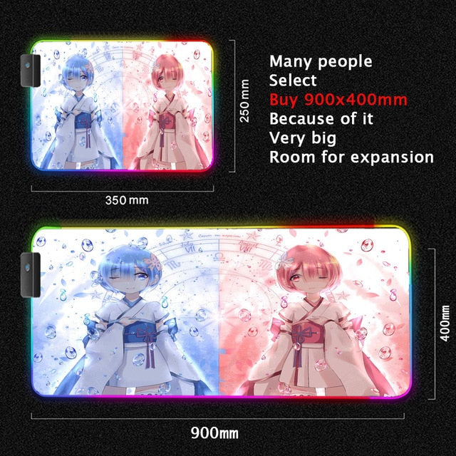 ReZero Lighting Gaming Computer Mats - Anime Fantasy Land