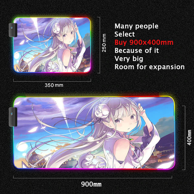 ReZero Lighting Gaming Computer Mats - Anime Fantasy Land