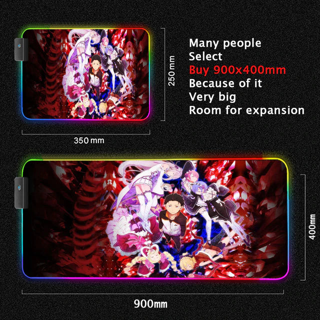 ReZero Lighting Gaming Computer Mats - Anime Fantasy Land