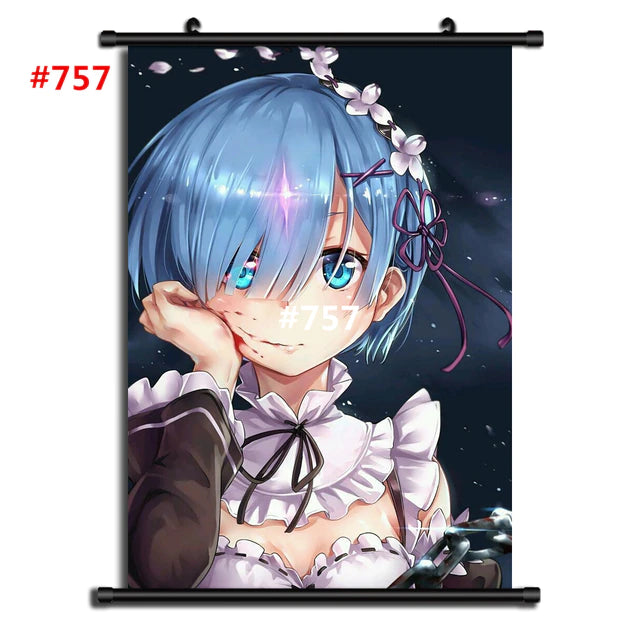 Anime Poster Re:Zero kara Hajimeru Isekai Seikatsu Remu Wall Scroll Art  Picture