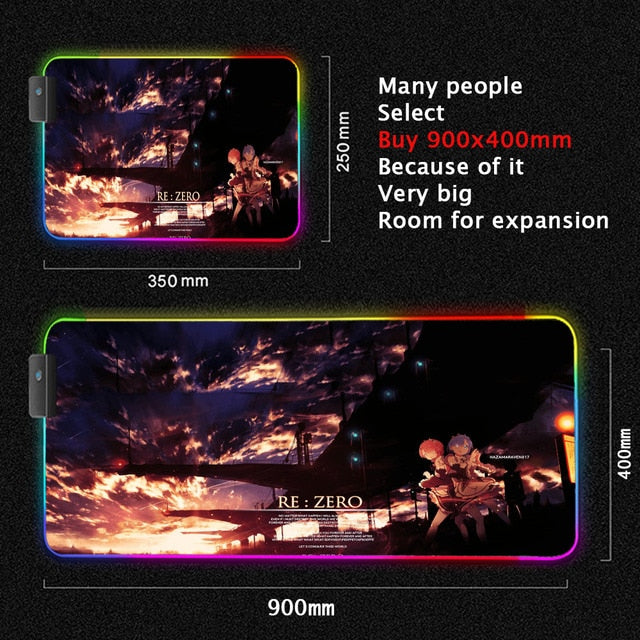 ReZero Lighting Gaming Computer Mats - Anime Fantasy Land