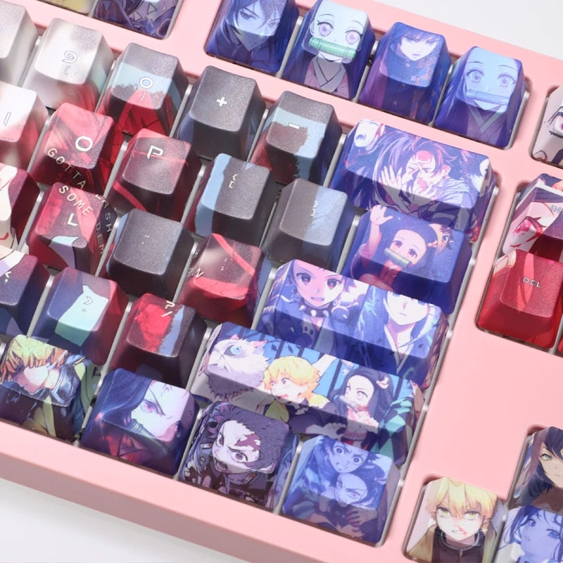 Mechanical Nezuko and Tanjiro Cherry Mix Keyboard - Anime Fantasy Land