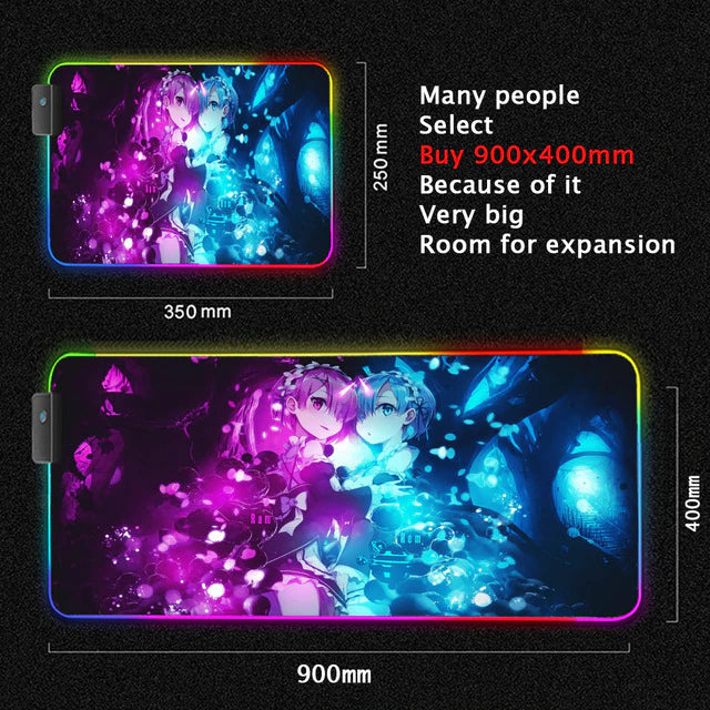 ReZero Lighting Gaming Computer Mats - Anime Fantasy Land