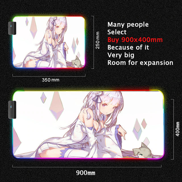 ReZero Lighting Gaming Computer Mats - Anime Fantasy Land