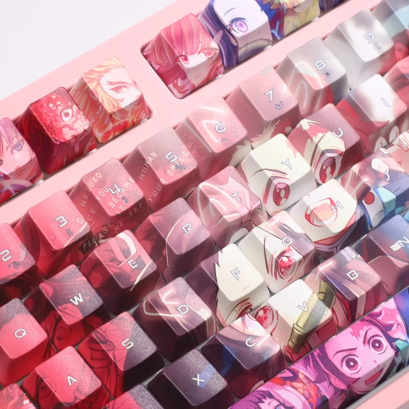 Mechanical Nezuko and Tanjiro Cherry Mix Keyboard - Anime Fantasy Land