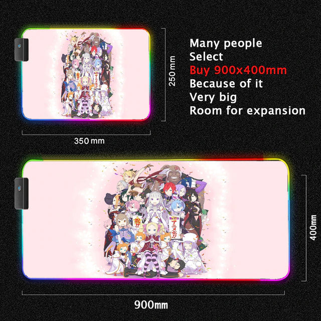 ReZero Lighting Gaming Computer Mats - Anime Fantasy Land