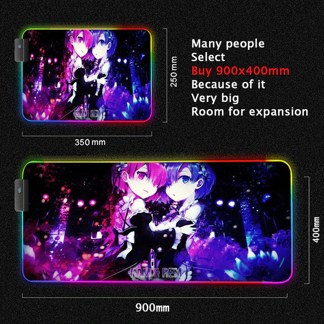 ReZero Lighting Gaming Computer Mats - Anime Fantasy Land
